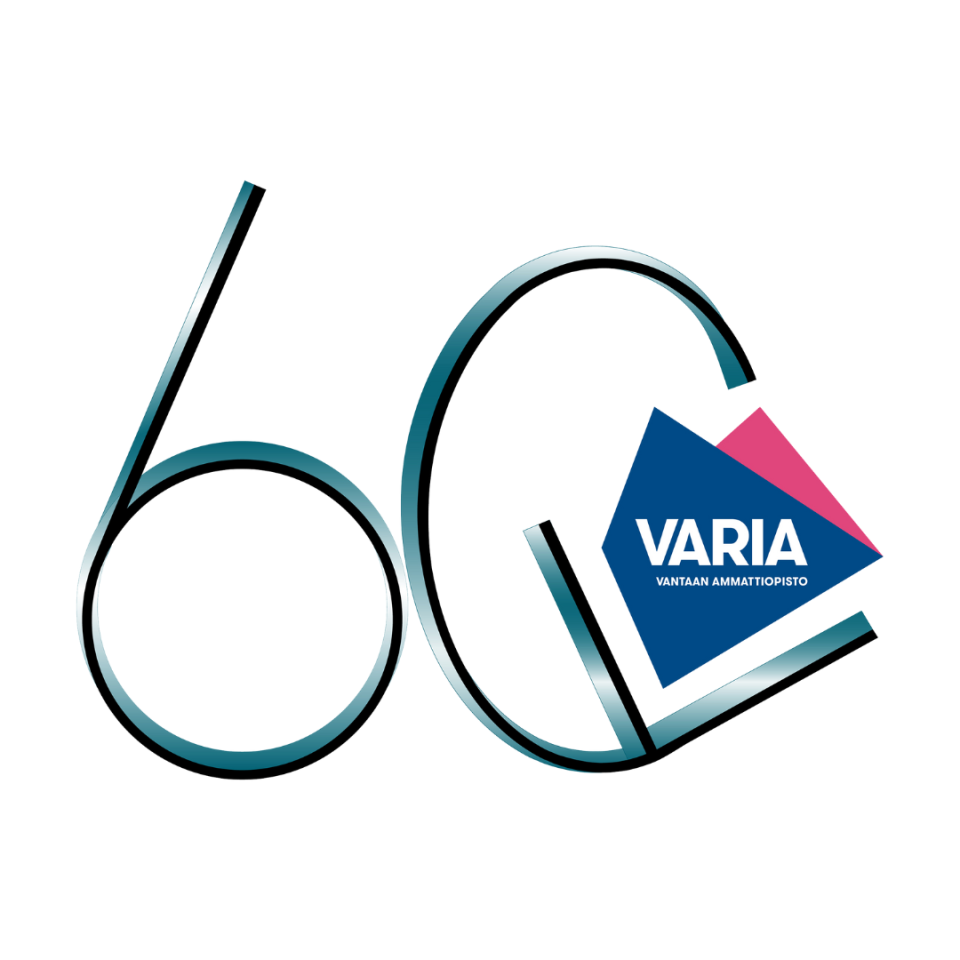 Varian logo, jossa isolla numero 60.